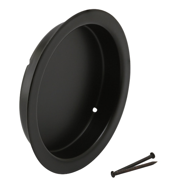 Prime-Line Closet Door Finger Pull, 2 in., Matte Black Finish (5 Pack) - MP7571N