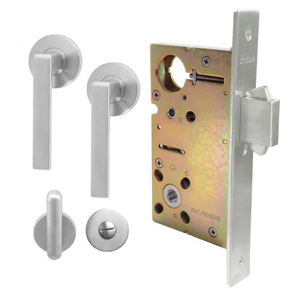 Inox 9540 Sliding Door Privacy 345 Tokyo 2-1/2" Backset 32D LH - XGT345-PD9540A-32D-LH