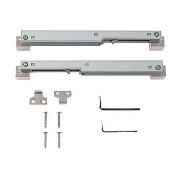 Quiet Glide Soft Close 72" Satin Nickel Front Mini Double Barn Door Hardware - NT.1310.04.SN-72-2-SC
