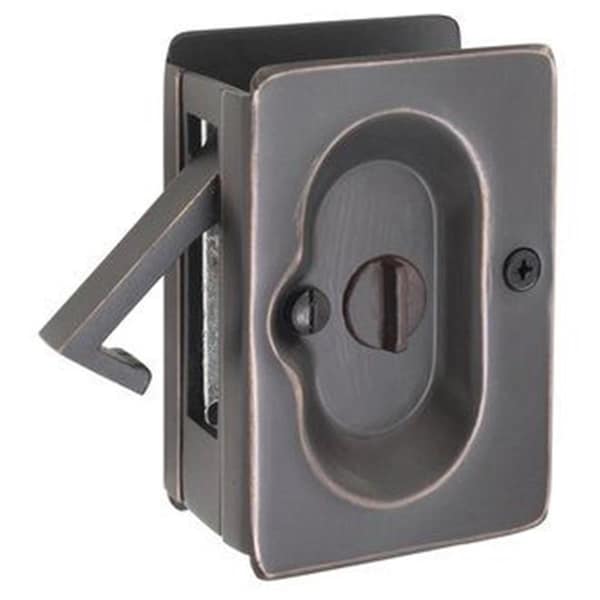 Patioplus Privacy Pocket Door Lock, Bright Nickel - PA2046368