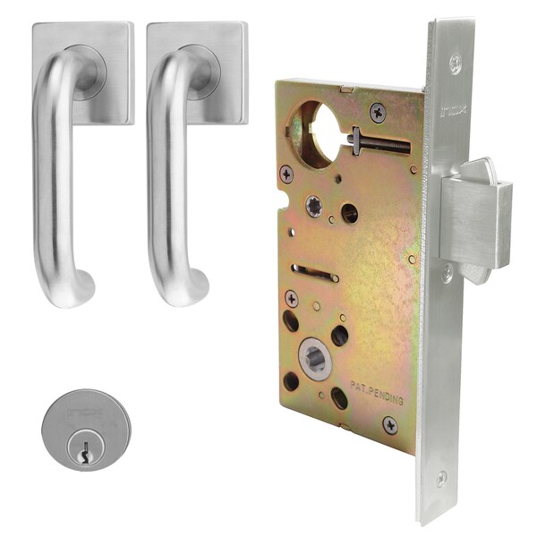 Inox 9570 Sliding Door Classroom 202 Munich 2-3/4" Backset 32D LH - XGS202-PD9570-32D-LH