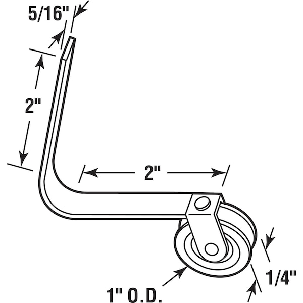 Prime-Line Prime-Line 1 in. D X 0.25 in. L Nylon/Steel Spring Tension Roller Assembly 2 pk - 111893
