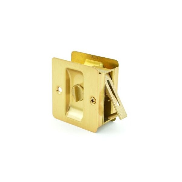Trimco Privacy Pocket Door Lock Square Cutout for 1-3/8" Thick Door - 1065.612