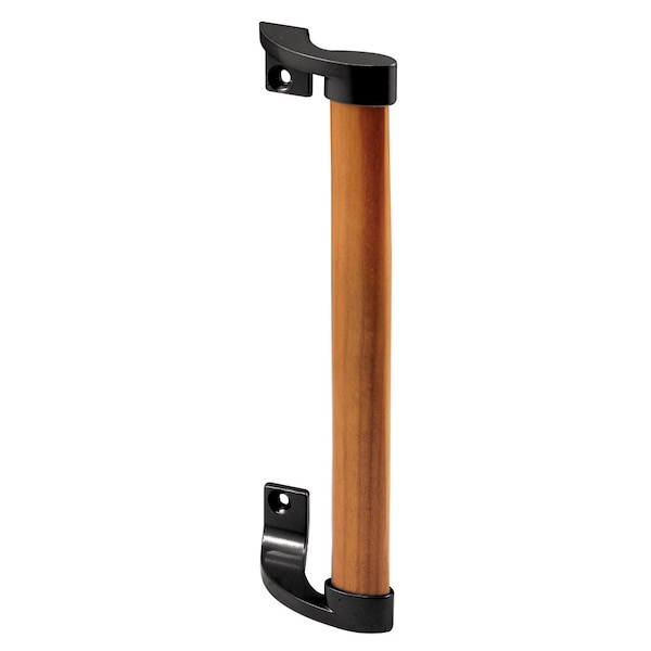 Prime-Line Wood Handle Black Brackets 6-5/8 in. Holes Sliding Door Pull Single Pack - C 1182