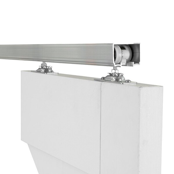 Renin Pocket Door Hardware Track Set, Aluminum, 36 in W, 72 in H - PD100-07200-AL