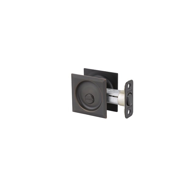 Kwikset Square Privacy Pocket Door Lock Venetian Bronze Finish - 335SQT-11P