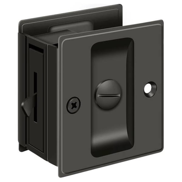 Deltana Pocket Lock, 2-1/2" X 2-3/4" Privacy Oil Rubbed Bronze - SDL25U10B