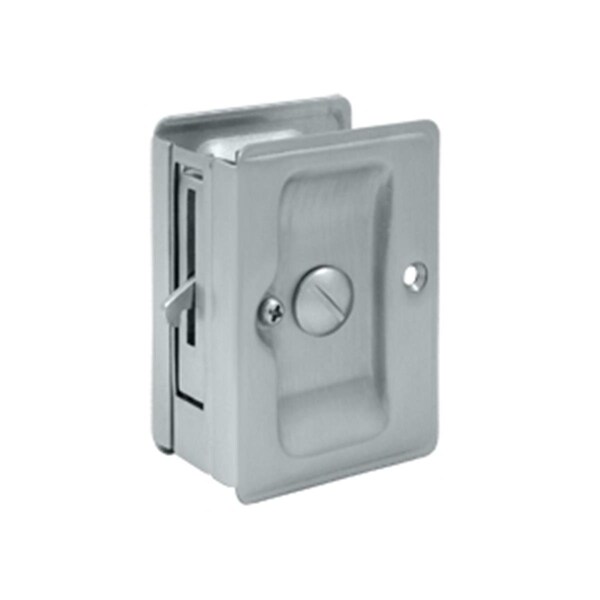 Dendesigns 3.25 x 2.25 in. Heavy Duty Adjustable Privacy Pocket Lock, Satin Chrome - Solid - DE696641