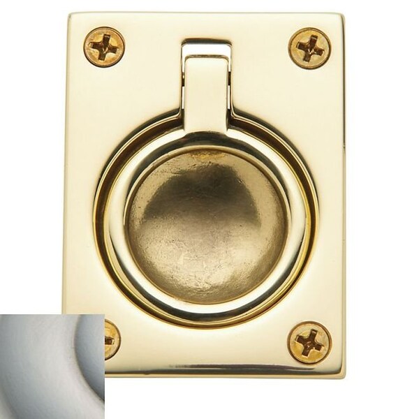 Baldwin Estate Lifetime Satin Nickel Flush Ring Pull - 0394.056