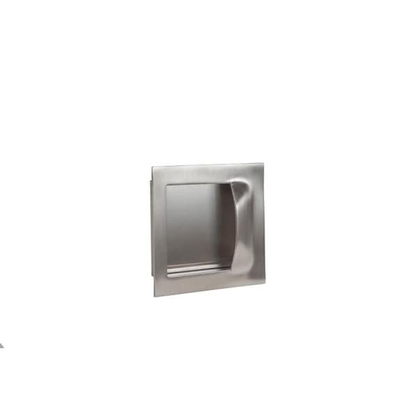 Trimco Square Flush Pull Trimgard Antimicrobial Satin Stainless Steel 5"x5" - 1111A.630TG