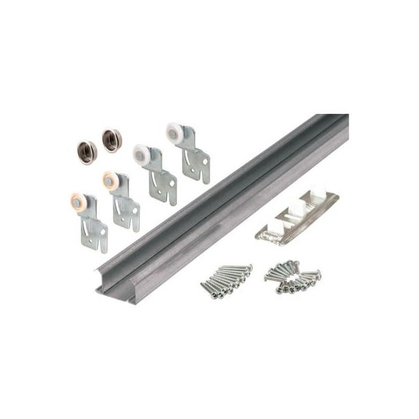 Prime-Line Primeline Products Bi-Pass Closet Track Kit, 60in  2 Door Hardware Pk - 161792
