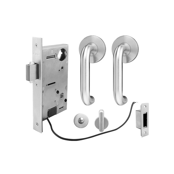 Inox 9740 Sliding Door Privacy 202 Munich 2-3/4" Backset 32D RH - XGT202-PD9740-32D-RH