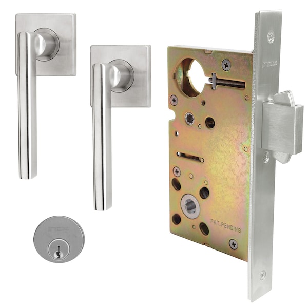 Inox 9570 Sliding Door Classroom 243 Sunrise 2-3/4" Backset 32D LH - XGS243-PD9570-32D-LH