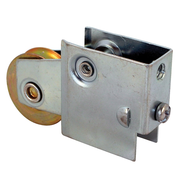 Prime-Line Single 1-1/2 in. Steel Roller Assembly, Ball Bearing, Plain Back Single Pack - D 1562