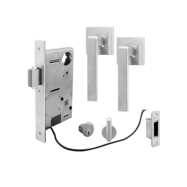 Inox 9750 Sliding Door Entry 345 Tokyo 2-1/2" Backset 32D LH - XGS345-PD9750A-32D-LH