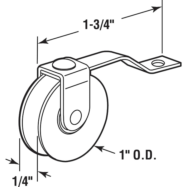 Prime-Line Prime-Line 1 in. D X 1/4 in. L Steel Spring Tension Roller Assembly 2 pk - 11960-B