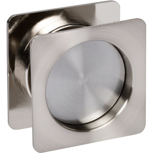 Delaney Hardware Contemporary Square Satin Nickel Hall, Closet Sliding Passage Pocket Door Lock - 370209