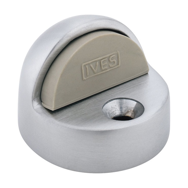 Ives Ives 1-3/4 in. W X 2 in. L Brass Satin Chrome Door Stop Mounts to floor - 438B26D