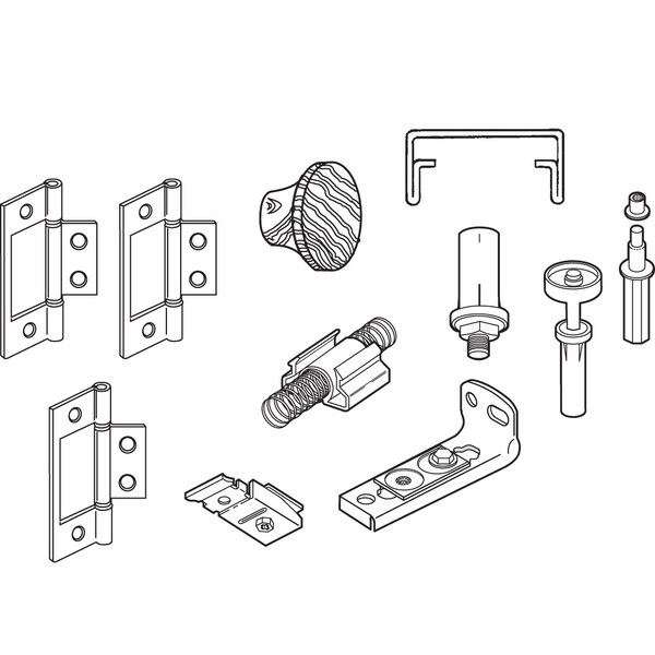 Prime-Line Bi-Fold Door Track Kit, For 36 in. Openings, White, Fasteners Included (1 Kit) - MP6958