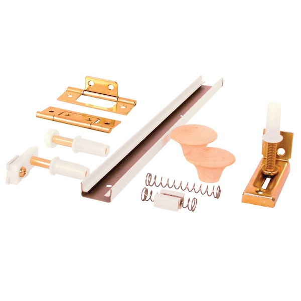 Prime-Line Bi-Fold Door Track Kit, For 36 in. Openings, White, Fasteners Included (1 Kit) - MP6958