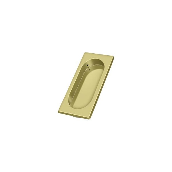Deltana Flush Pull, Large, 4" X 1-5/8" X 3/8" Bright Brass - FP4134U3