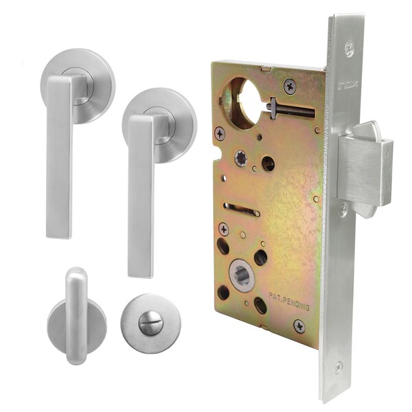 Inox 9540 Sliding Door Privacy 345 Tokyo 2-3/4" Backset 32D RH - XGT345-PD9540-32D-RH