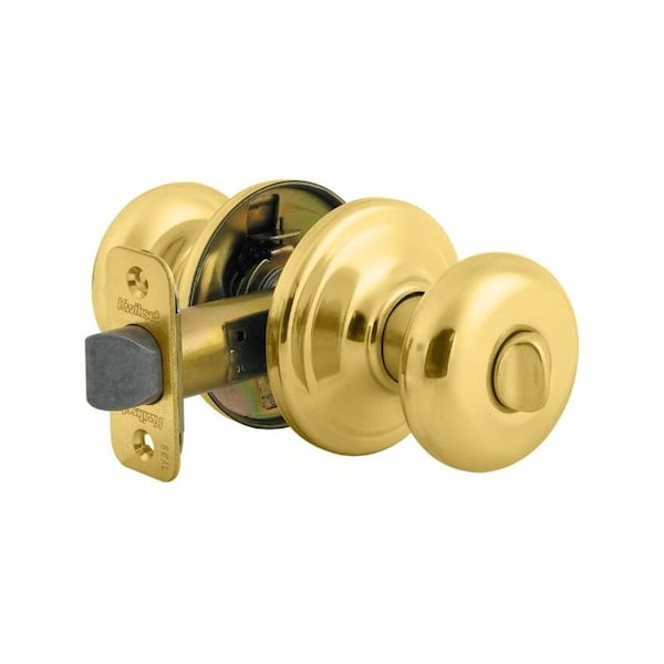 Kwikset Kwikset Juno Polished Brass Privacy Lockset 1.75 in. - 97300-827