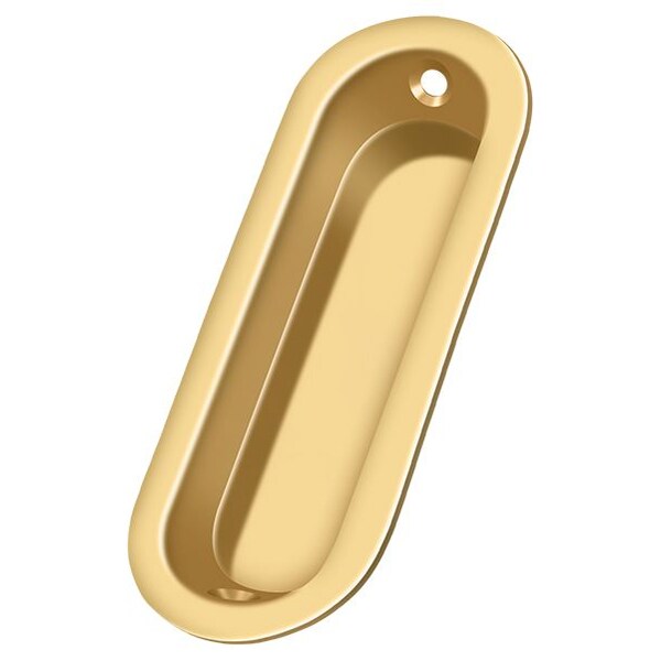 Deltana Flush Pull, Oblong, 3-1/2" X 11/4" X 5/16" Lifetime Brass - FP223CR003