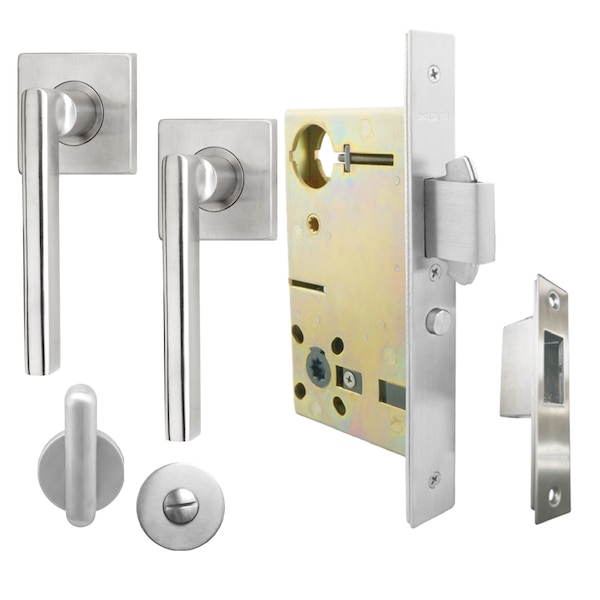 Inox 9640 Sliding Door Privacy 243 Sunrise 2-1/2" Backset 32D RH - XGS243-PD9640A-32D-RH