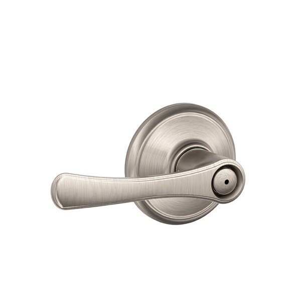 Schlage Schlage Avila Satin Nickel Bed and Bath Lever Right or Left Handed - F40VVLA619