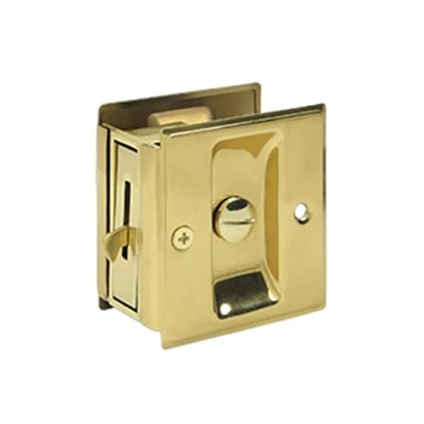 Dendesigns 2.5 x 2.75 in. Privacy Pocket Lock- Bright - DE3251244