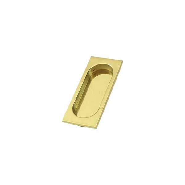 Deltana Flush Pull, Large, 4" X 1-5/8" X 3/8" Unlacquered Bright Brass - FP4134U3-UNL