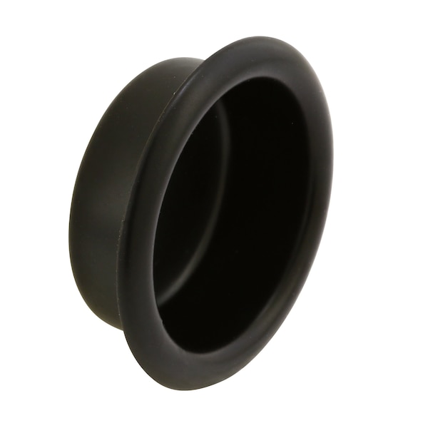 Prime-Line Closet Door Finger Pull, 3/4 in., Matte Black Finish (4 Pack) - N 7569