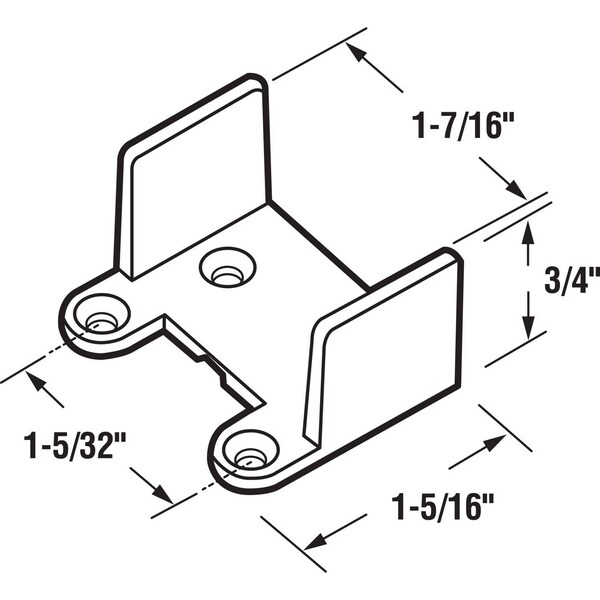Prime-Line Prime-Line 1-5/16 in. L White Plastic Sliding Door Guide 1 pc - 16104