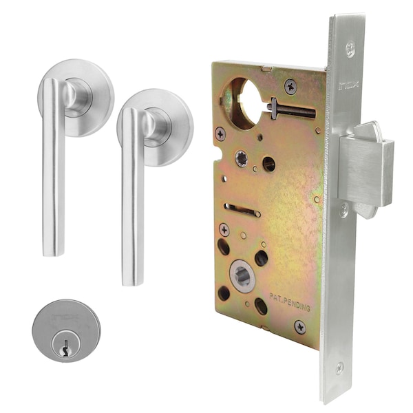 Inox 9570 Sliding Door Classroom 243 Sunrise 2-1/2" Backset 32D LH - XGT243-PD9570A-32D-LH