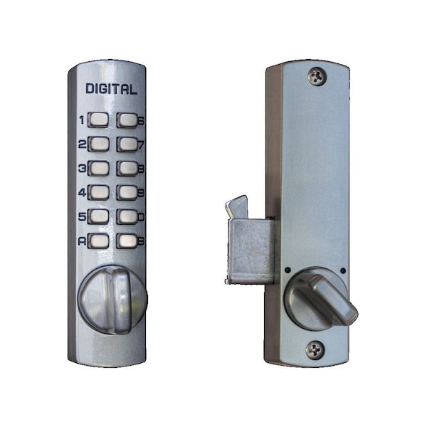 Lockey Usa Mechanical Keyless Sliding Patio Door Lock, C150, Satin Chrome - C150SC