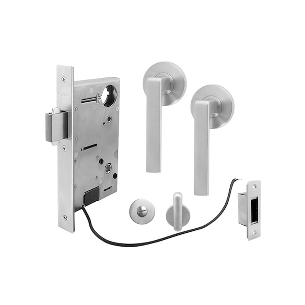 Inox 9740 Sliding Door Privacy 345 Tokyo 2-3/4" Backset 32D RH - XGT345-PD9740-32D-RH