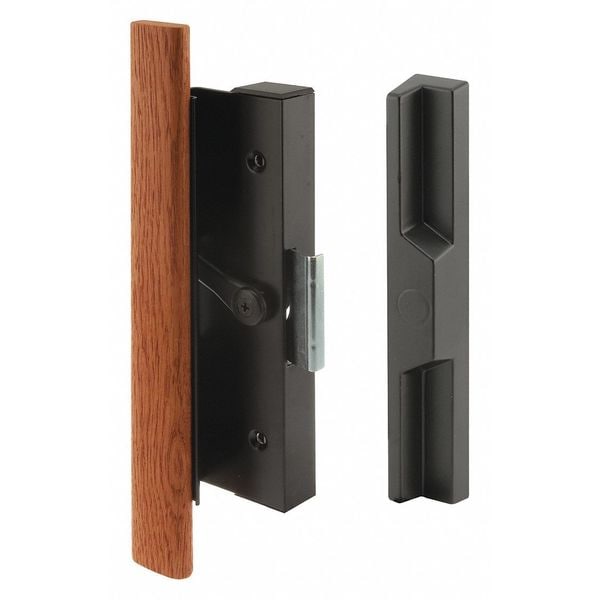 Primeline Tools Black Diecast Sliding Door Handle with Wood Handle (Single Pack) - C 1126