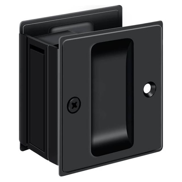 Deltana Pocket Lock, 2-1/2" X 2-3/4" Passage Black - SDP25U19