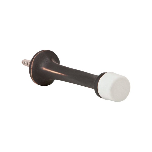 Ives Ives 3-3/16 in. W X 7/8 in. L Aluminum Oil Rubbed Bronze Black Door Stop Mounts to wall - 61A-716