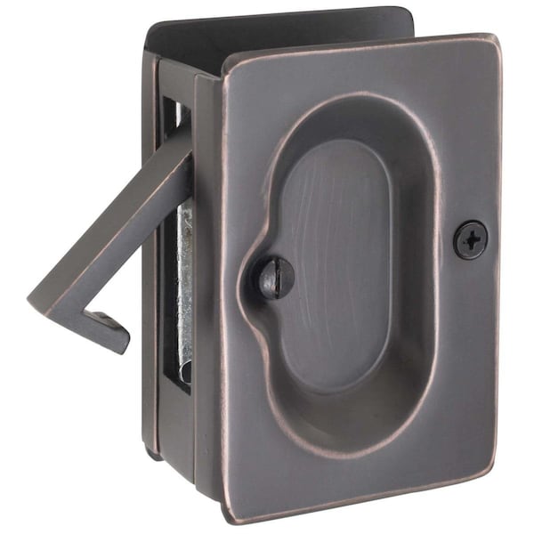 Patioplus Passage Pocket Door Lock, Bright Nickel - PA2001623