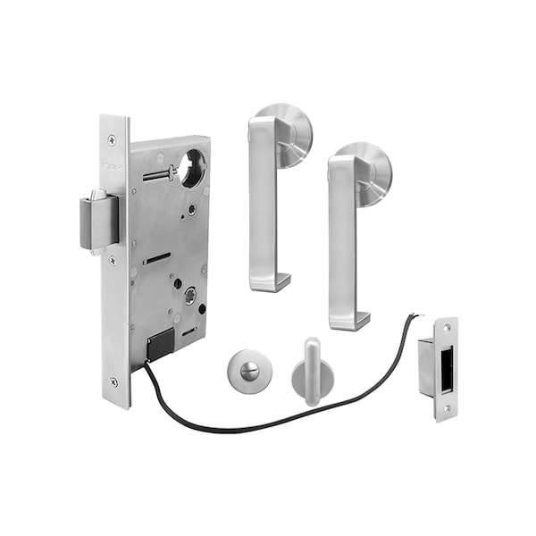 Inox 9740 Sliding Door Privacy 346 Osaka 2-3/4" Backset 32D RH - XGT346-PD9740-32D-RH