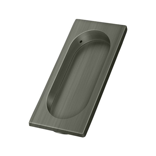 Deltana Flush Pull, Large, 4" X 1-5/8" X 3/8" Antique Nickel - FP4134U15A