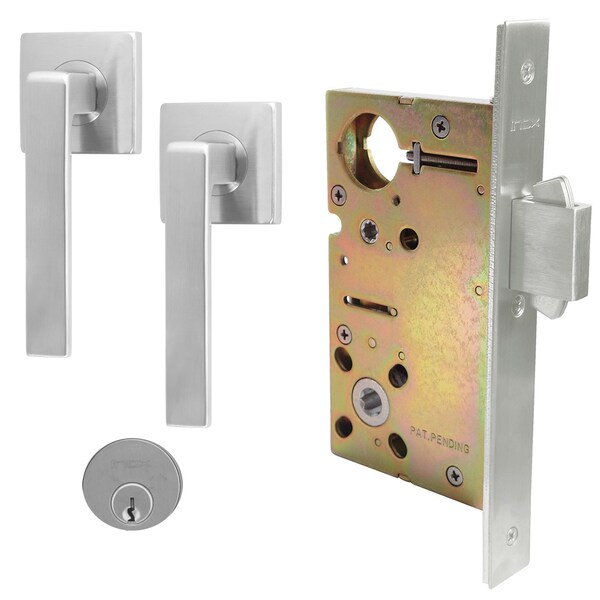 Inox 9570 Sliding Door Classroom 345 Tokyo 2-1/2" Backset 32D LH - XGS345-PD9570A-32D-LH