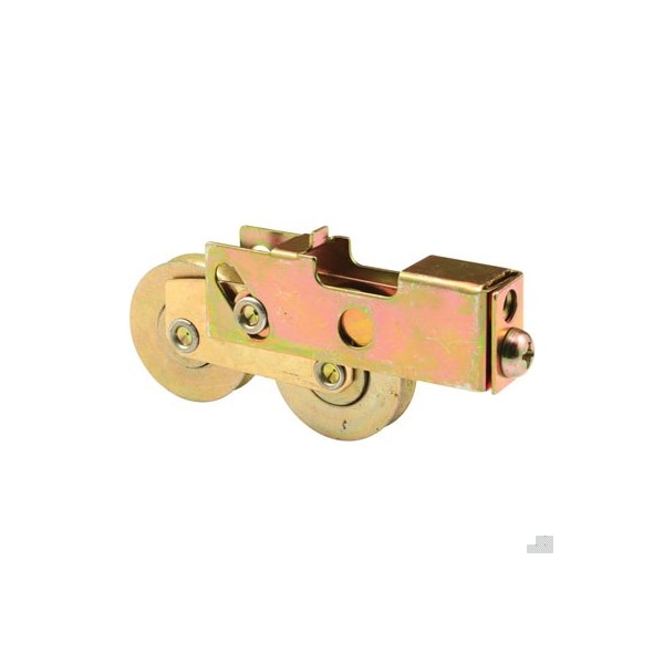 Prime-Line 1-1/2 in, Tandem Steel Roller Assembly with Ball Bearing, Plain Back (Single Pack) - D 1988