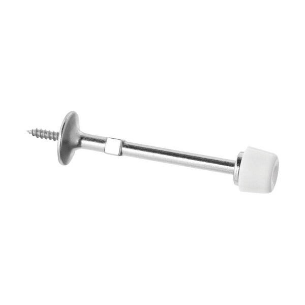 National Hardware National Hardware Zinc Satin Nickel Silver Rigid Door Stop Mounts to wall - N830-102