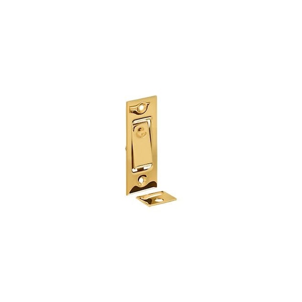 Deltana Pocket Door Bolts; Jamb Bolt; Lifetime Brass Finish - PDB42CR003