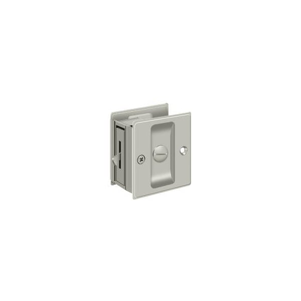 Deltana Pocket Lock, 2-1/2" X 2-3/4" Privacy Satin Nickel - SDL25U15