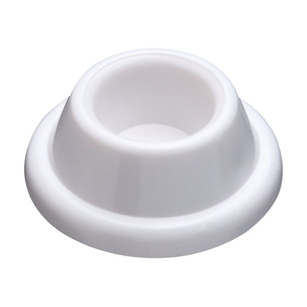 National Hardware National Hardware Plastic White Wall Door Stop Mounts to wall 1.9 in. - N215-897
