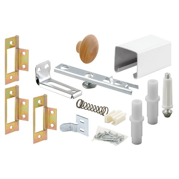 Prime-Line Bi-Fold Closet Door Track Kit, Fits 36 in. Openings, Roll-Formed Steel - 164686-1